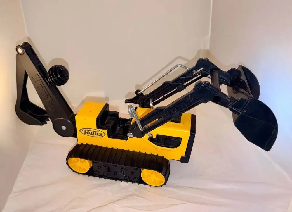 Tonka T-6 Front End Loader Backhoe Toy Construction Vehicle